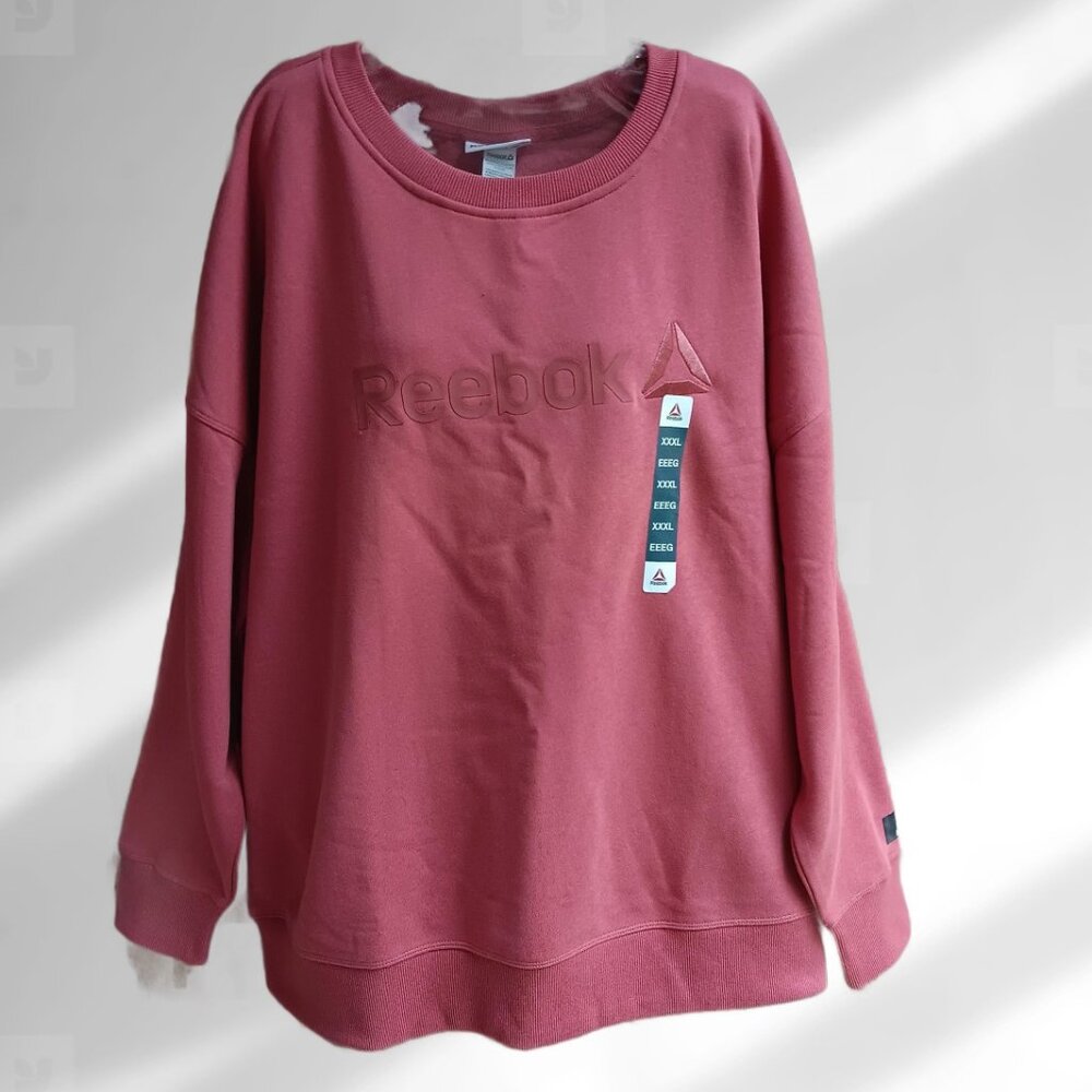 Reebok Women's Size XXXL Purpose Crew Neck Sweatshirt Dusty Cedar - Picture 2 of 13
